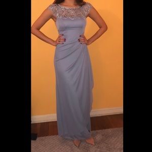 Embellished-Neck Dressy Long Gown